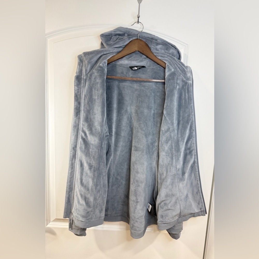 The North Face WindWall Jacket Womens Small Gray Fleece Lined Hooded Coat - Picture 3 of 13